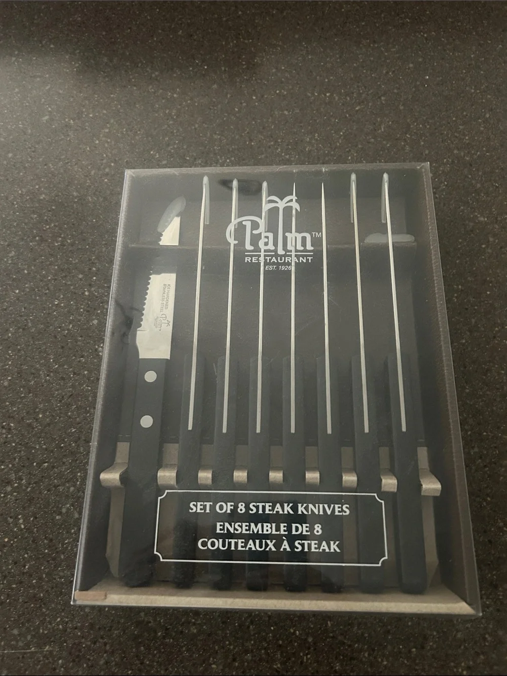 The Palm Set of 8 Steak Knives - Black Handles